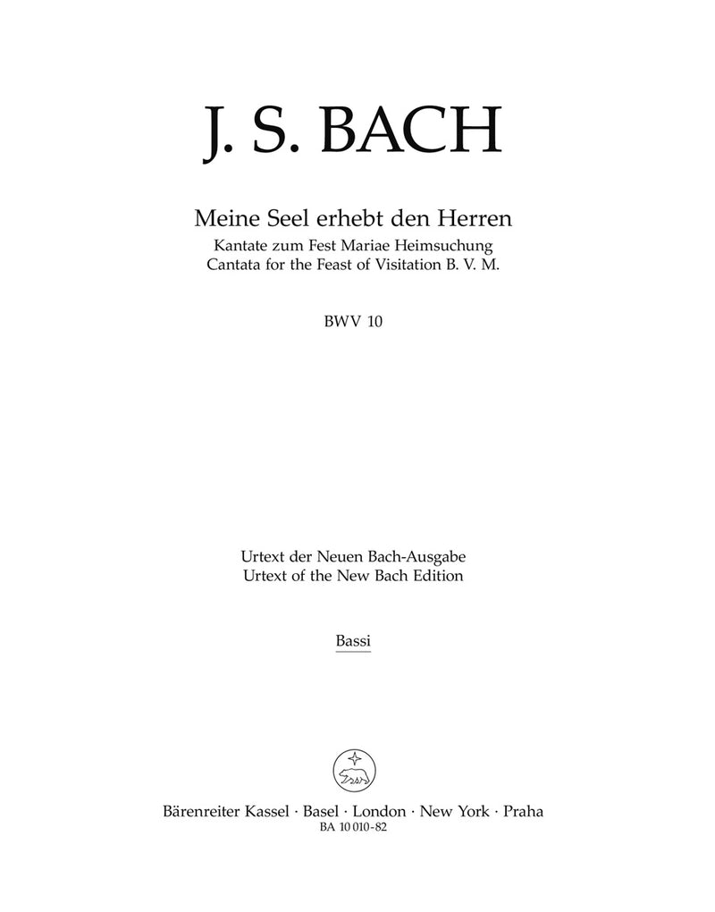 Meine Seel erhebt den Herren BWV 10 [Bassi part]