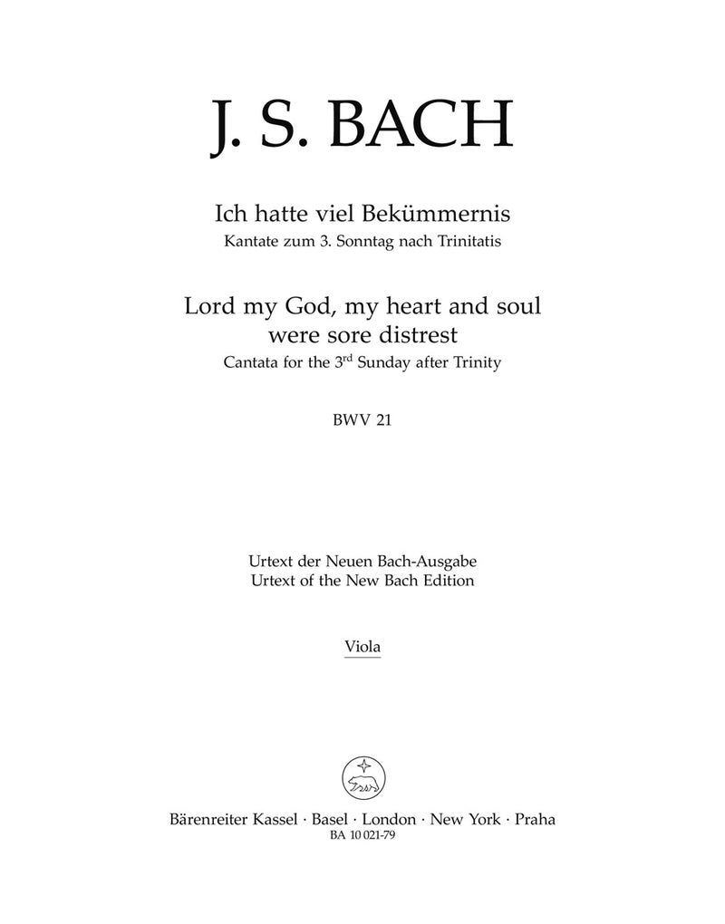 Ich hatte viel Bekümmernis BWV 21 [viola part]