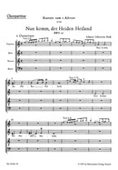 Nun komm, der Heiden Heiland, BWV 61 [合唱楽譜]