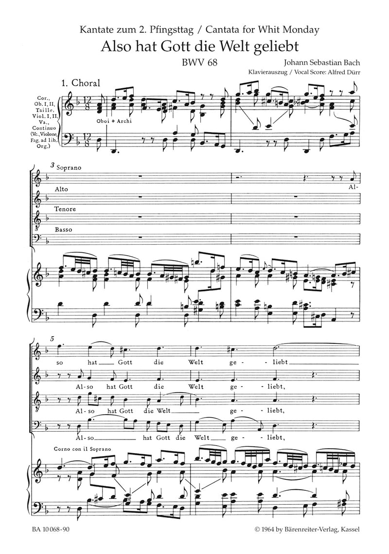 Also hat Gott die Welt geliebt BWV 68