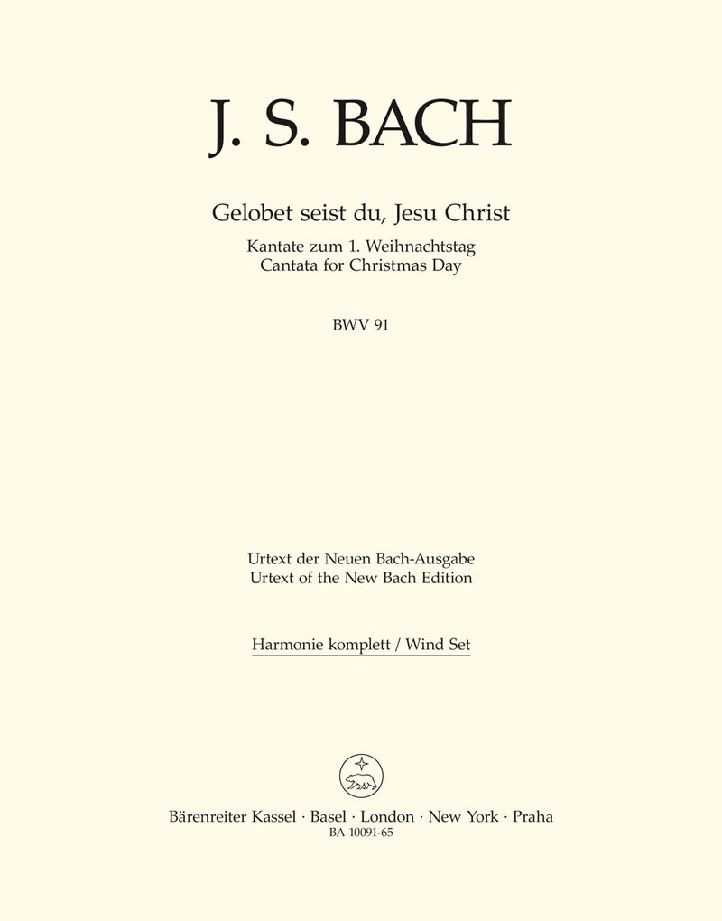 Gelobet seist du, Jesu Christ, BWV 91 [set of wind parts]