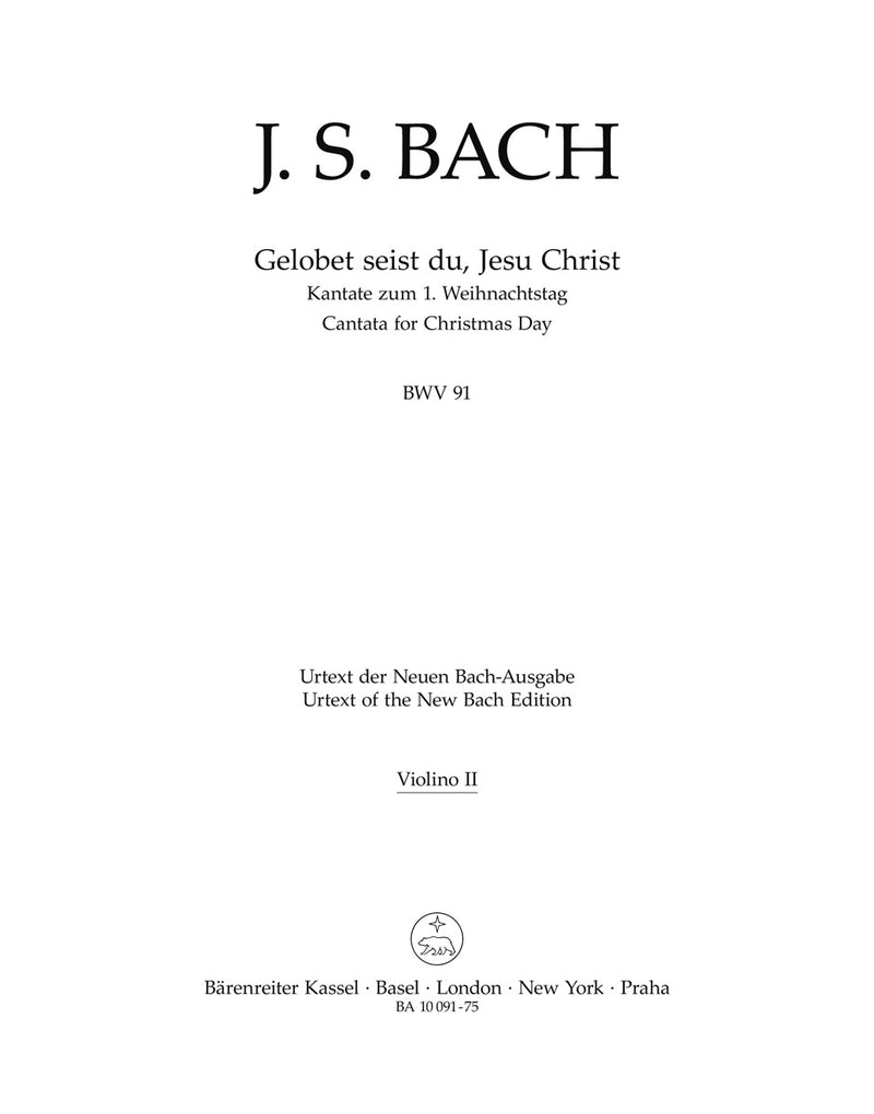 Gelobet seist du, Jesu Christ, BWV 91 [violin 2 part]