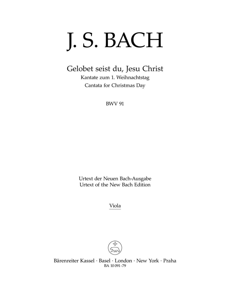 Gelobet seist du, Jesu Christ, BWV 91 [viola part]