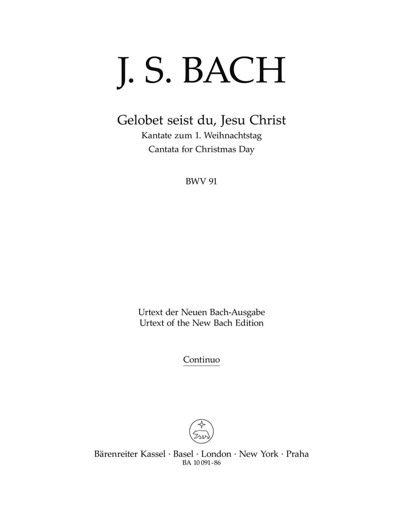 Gelobet seist du, Jesu Christ, BWV 91 [cello/double bass/Bc part]