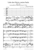 Lobe den Herrn, meine Seele BWV 143（ヴォーカル・スコア）