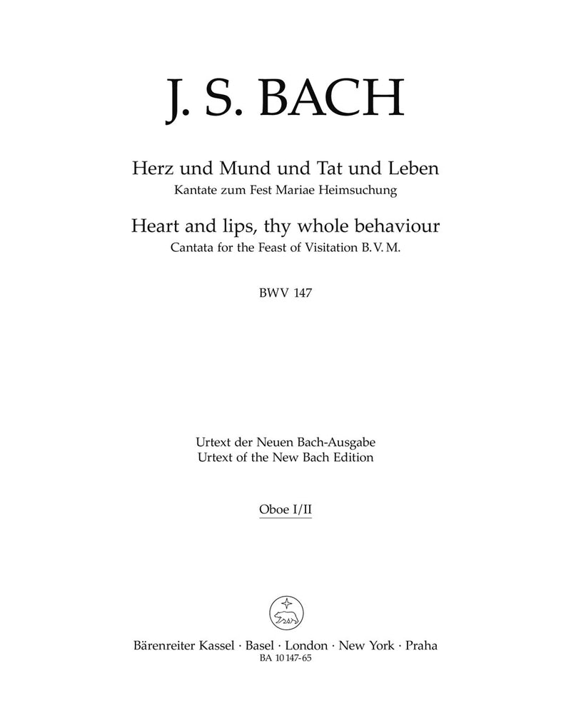 Herz und Mund und Tat und Leben BWV 147 [set of wind parts]