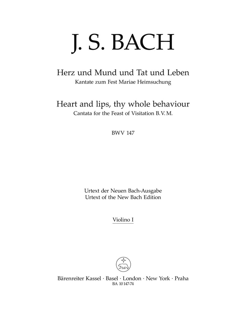 Herz und Mund und Tat und Leben BWV 147 [violin 1 part]