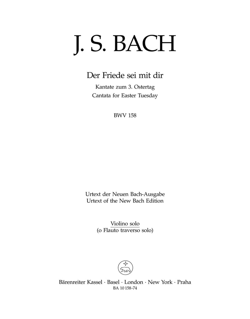 Der Friede sei mit dir, BWV 158 [violin/flute 1 part]