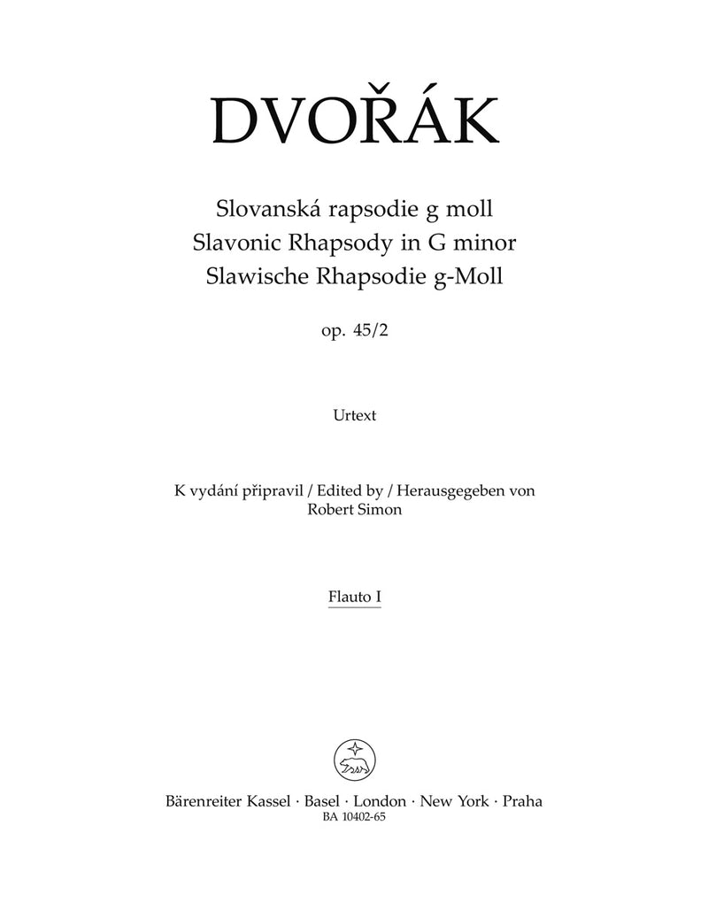 Slavonic Rhapsody G minor op. 45/2 [set of wind parts]