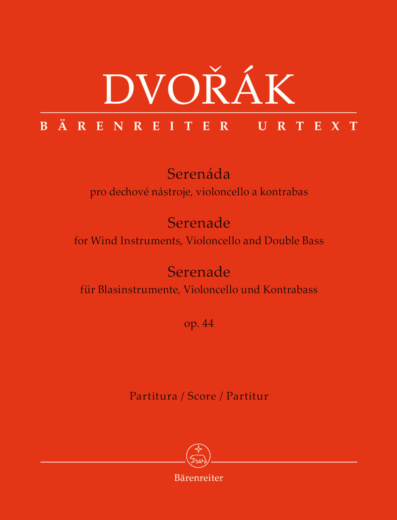 Serenade for Wind Instruments, Violoncello and Double Bass op. 44 [score]