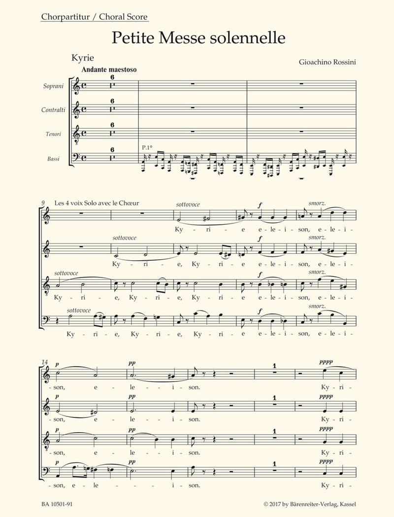 Petite Messe solennelle [合唱楽譜]