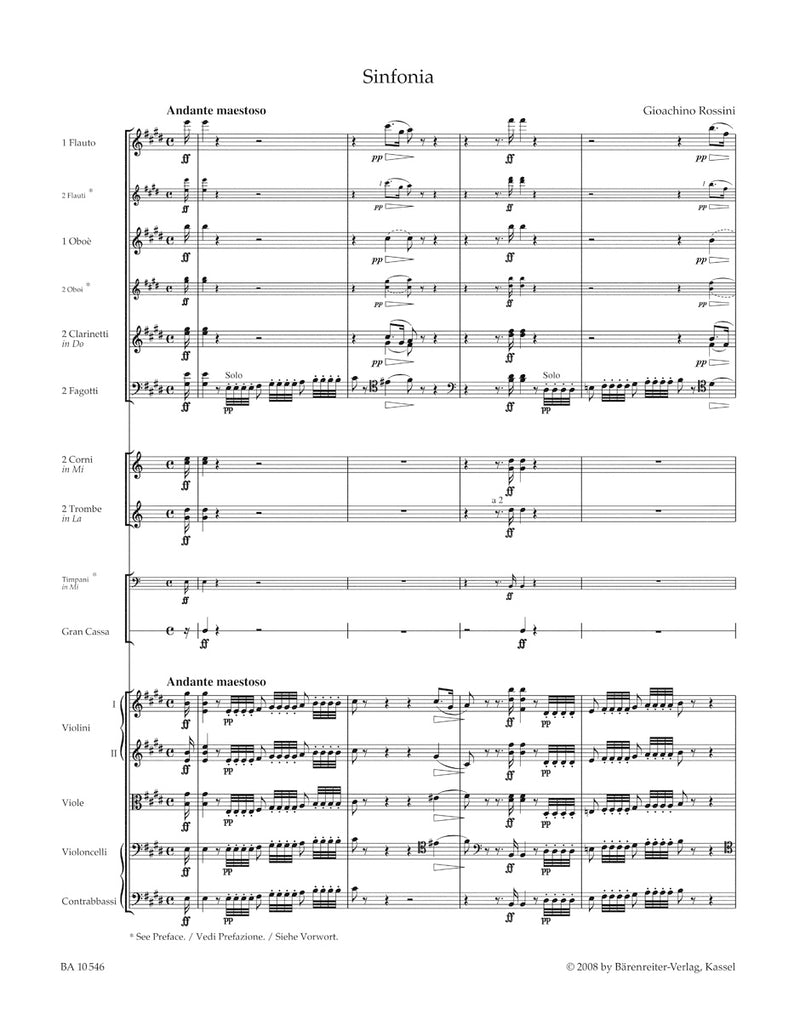 Il Barbiere di Siviglia (Sinfonia = Overture) [score]