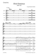 Dixit Dominus HWV 232 (Psalm 109) [合唱楽譜]