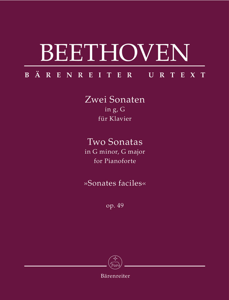 Two Sonatas for Pianoforte op. 49 (G minor, G major)