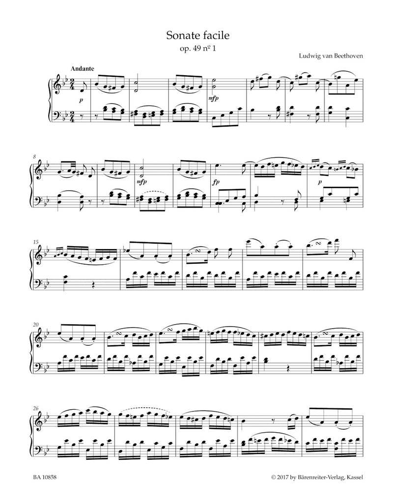 Two Sonatas for Pianoforte op. 49 (G minor, G major)