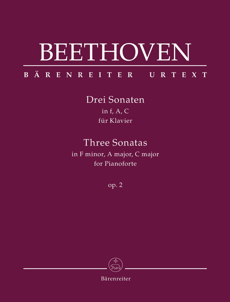 Three Sonatas for Piano op. 2 (F minor, A major, C major)
