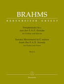 Sonata Movement from the F.A.E. Sonata for Violin and Piano C minor WoO 2