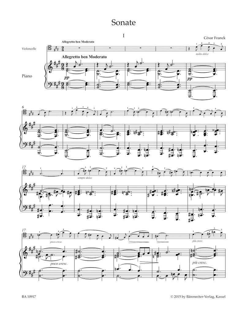Sonata (Version for Piano and Violoncello) / Mélancolie for Violoncello and Piano