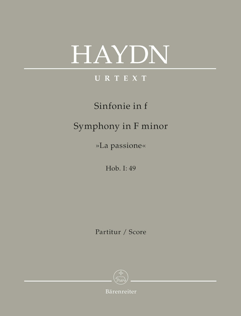 Symphony F minor Hob. I:49 "La passione" [score]