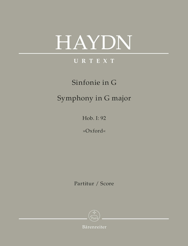 Symphony G major Hob. I:92 "Oxford" [score]