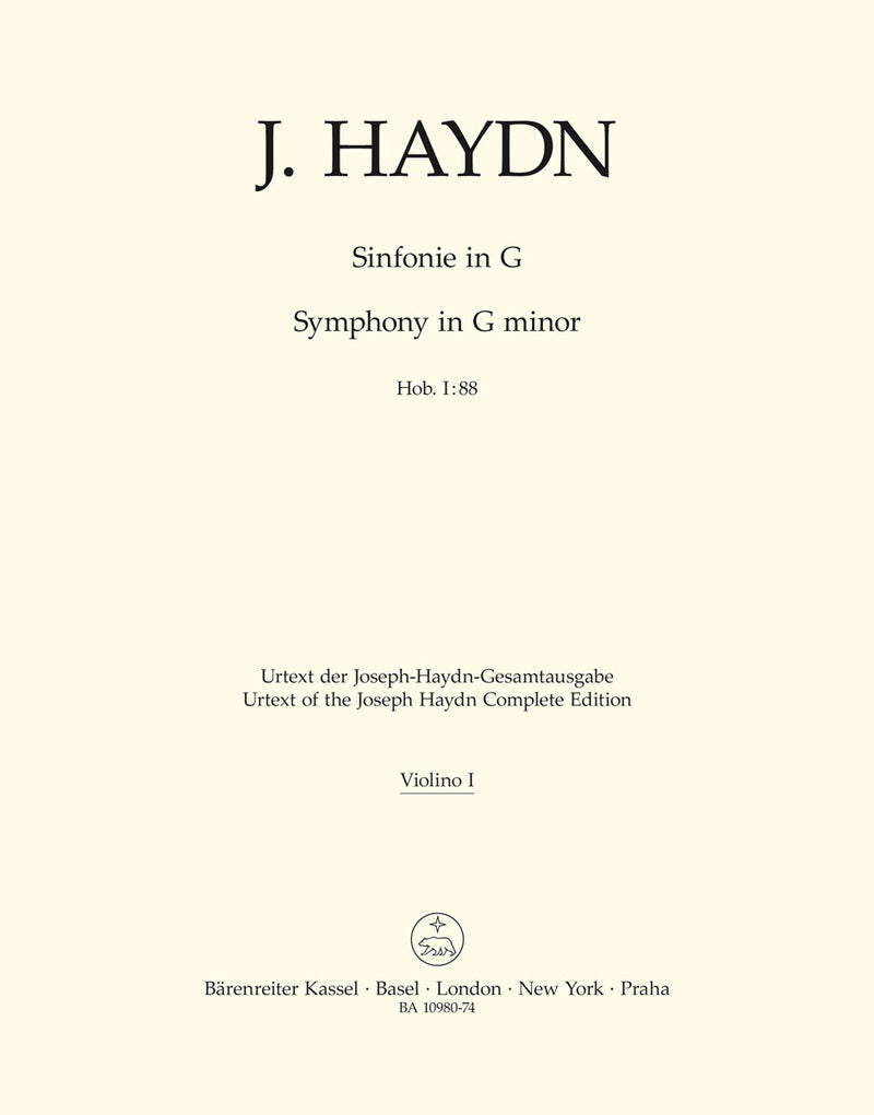 Symphony G major Hob. I:88 [violin 1 part]