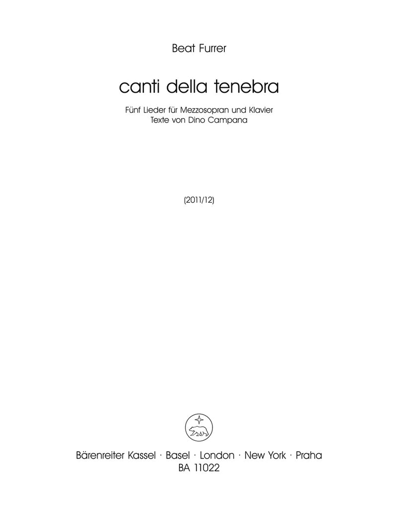 canti della tenebra (2011/2012)