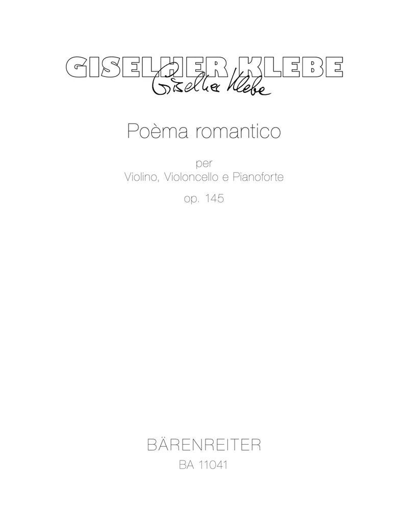 Poèma romantico per Violino, Violoncello e Pianoforte op. 145