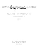 Quartet Fragments (String Quartet 7) (2013) [score]