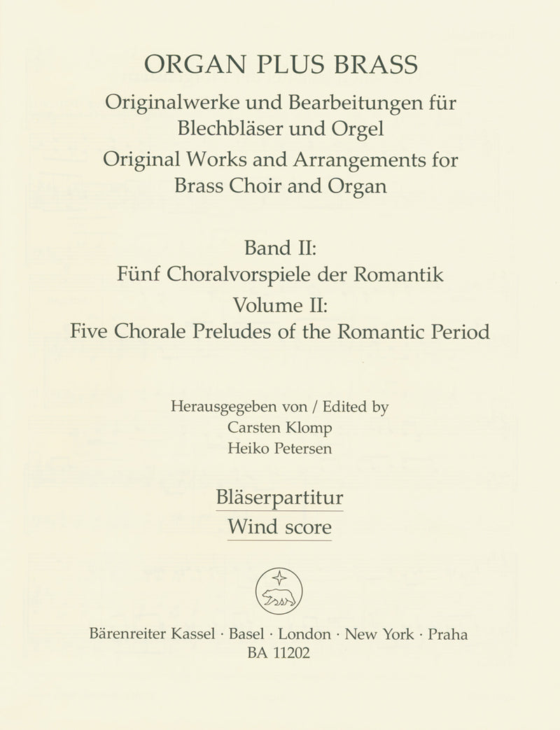 organ plus brass, vol. 2 [Wind score]