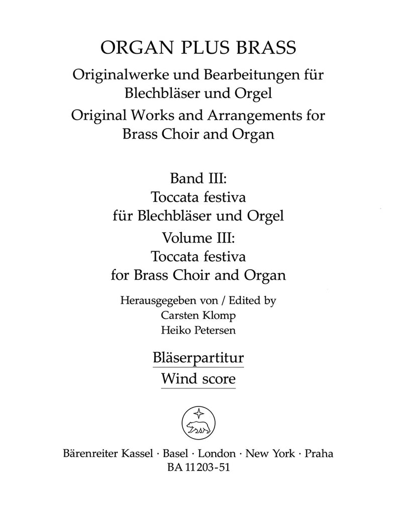 organ plus brass, vol. 3 [wind score]