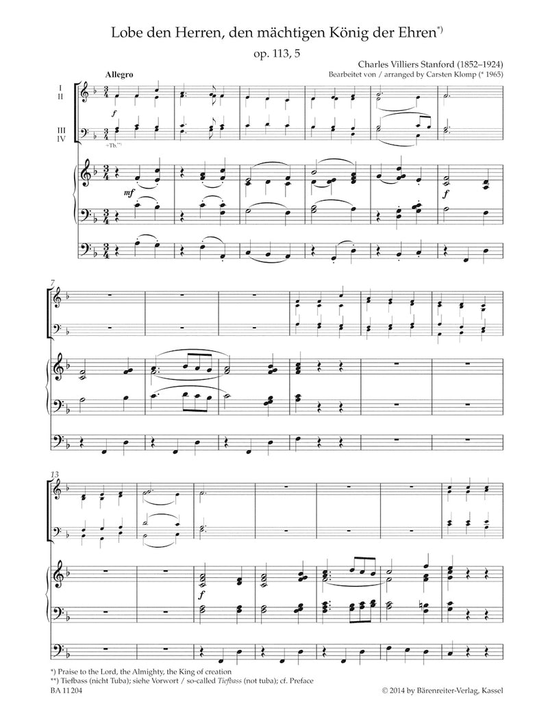 organ plus brass: Cathedral Sounds, vol. 4 [Performance score, wind score]