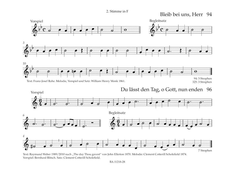 Bläserbuch zum Gotteslob: Preludes and Accompaniments to the songs of the new GOTTESLOB [horn(second voice in F) part]