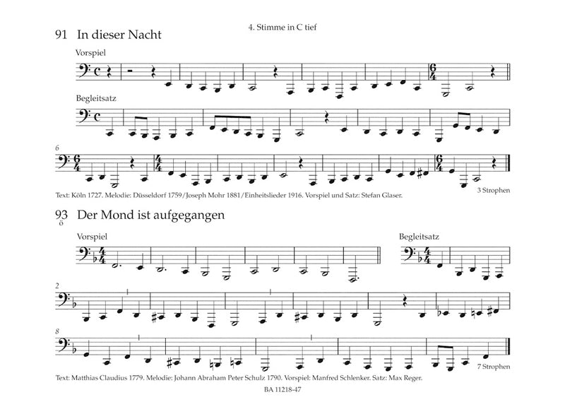 Bläserbuch zum Gotteslob: Preludes and Accompaniments to the songs of the new GOTTESLOB [Tb(fourth voice in C low) part]