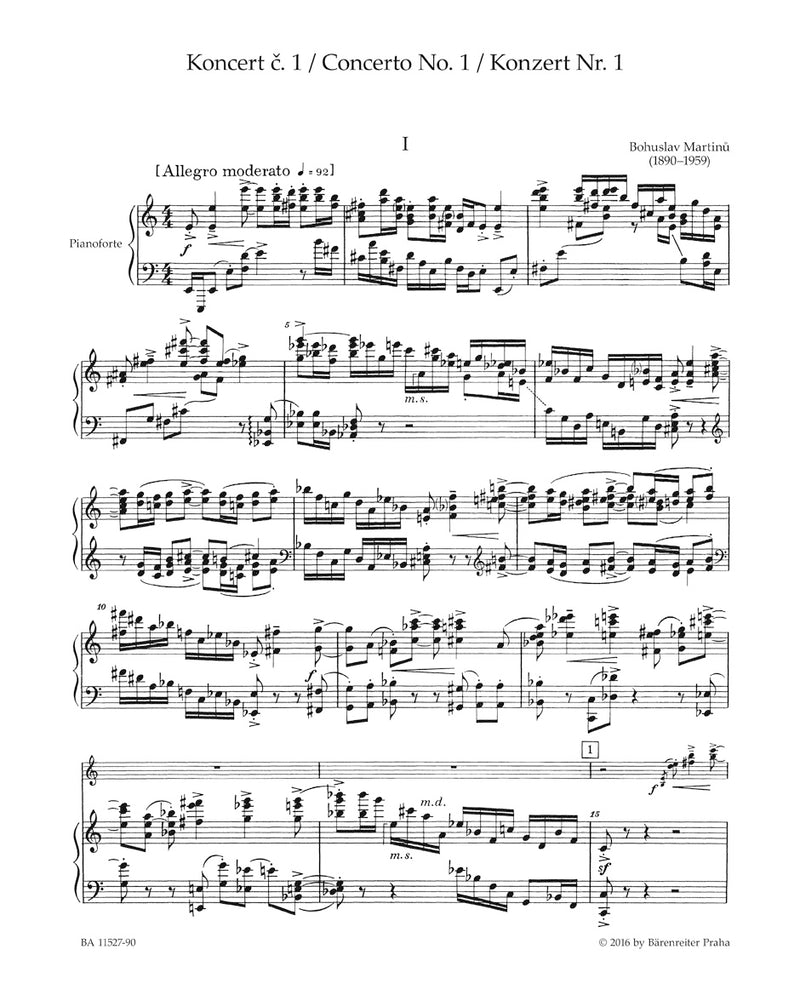 Concerto for Violin and Orchestra Nr. 1 E major (1932-1933)（ピアノ・リダクション）