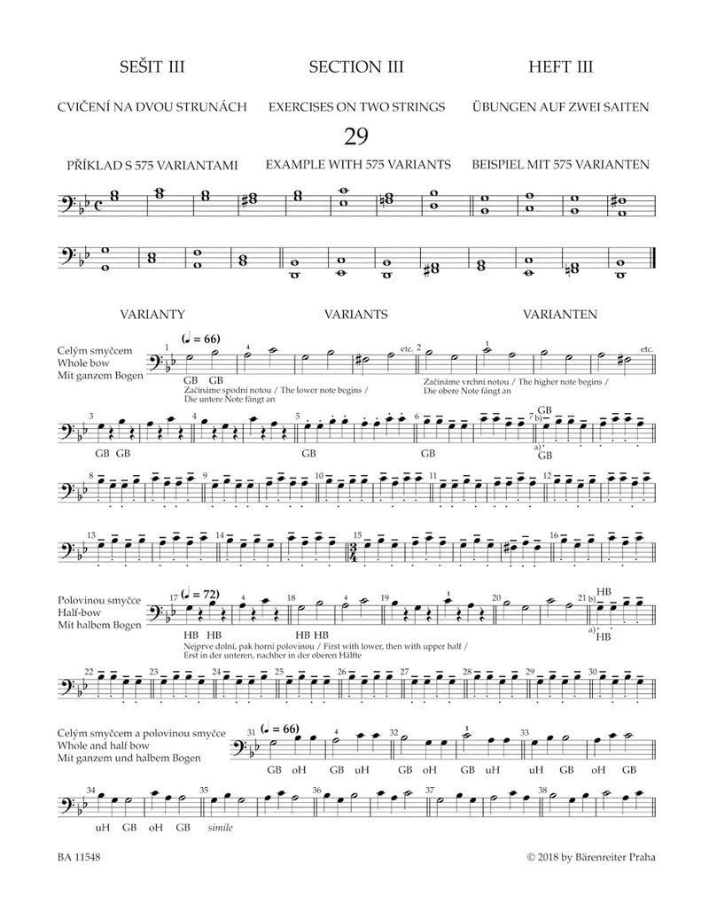 School of Bowing Technique for Cello op. 2, Vol. 3 & 4