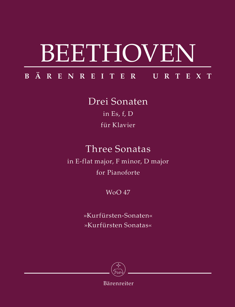 Three Sonatas for Pianoforte WoO 47 "Kurfürsten Sonatas" (E-flat major, F minor, D major)