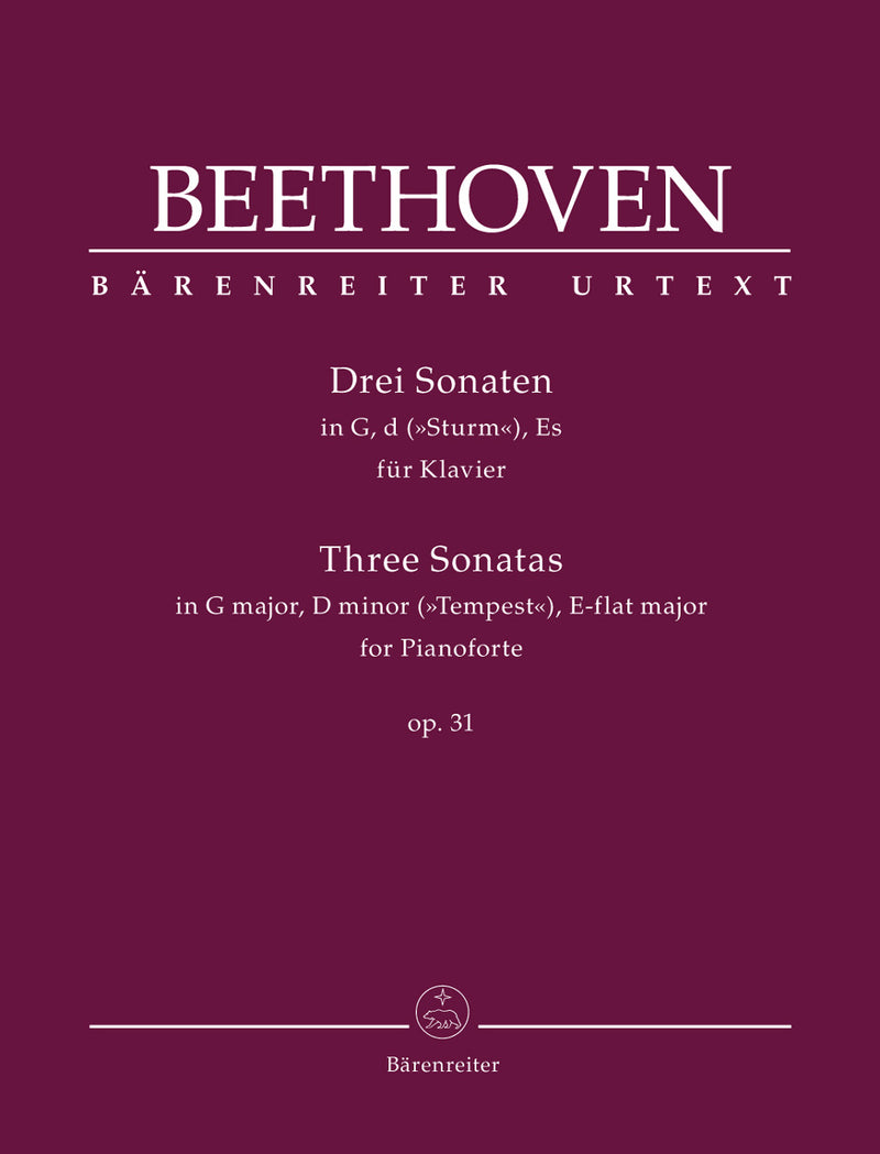 Three Sonatas for Pianoforte op. 31 (G major, D minor, E-flat major)