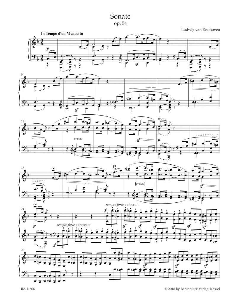 Sonata for Pianoforte in F major op. 54
