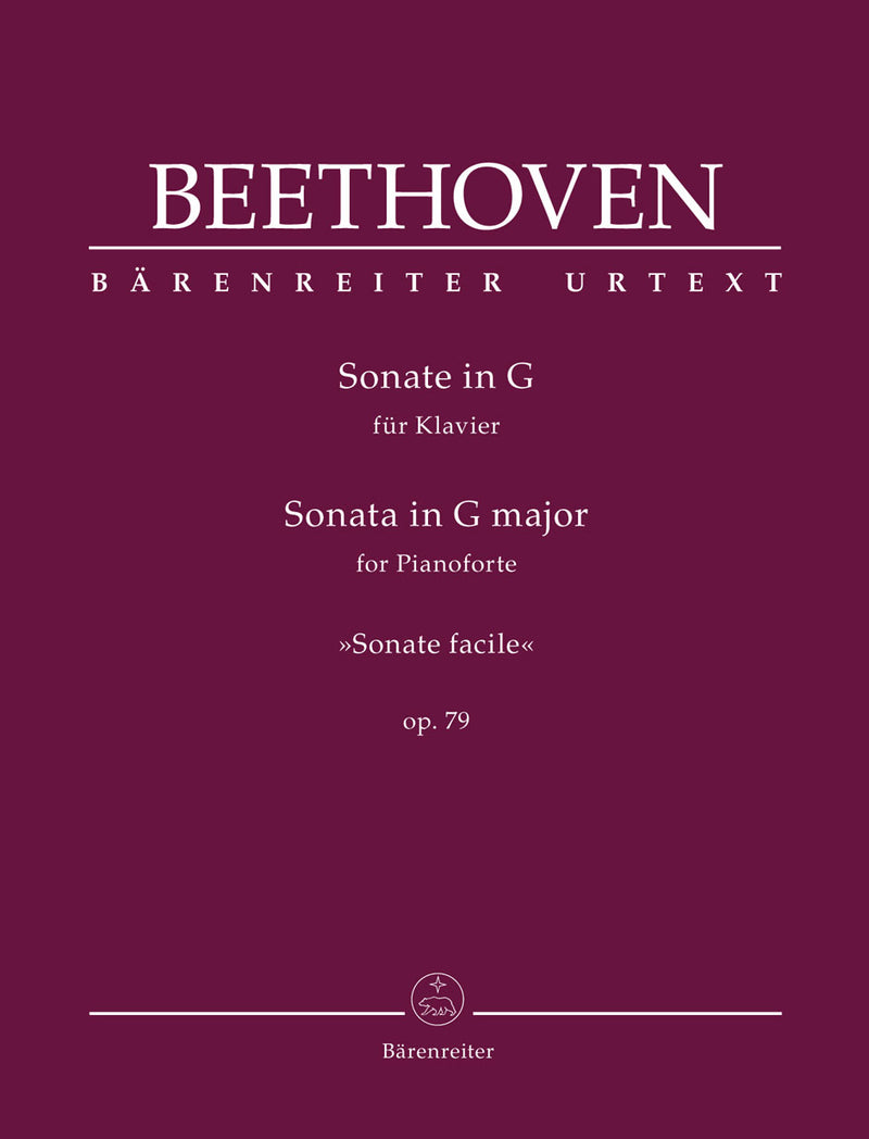Sonata for Pianoforte G major op. 79 "Sonate facile"