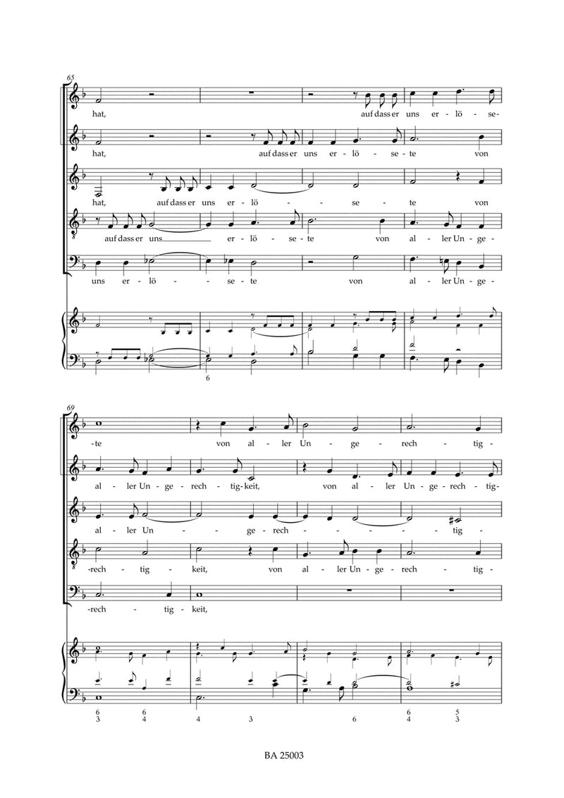 Es ist erschienen die heilsame Gnade Gottes SWV 371（Breig校訂） [合唱楽譜]