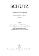 Unser Wandel ist im Himmel SWV 390（Breig校訂） [合唱楽譜]