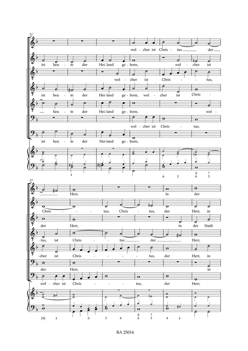 Der Engel sprach zu den Hirten SWV 395（Breig校訂） [合唱楽譜]