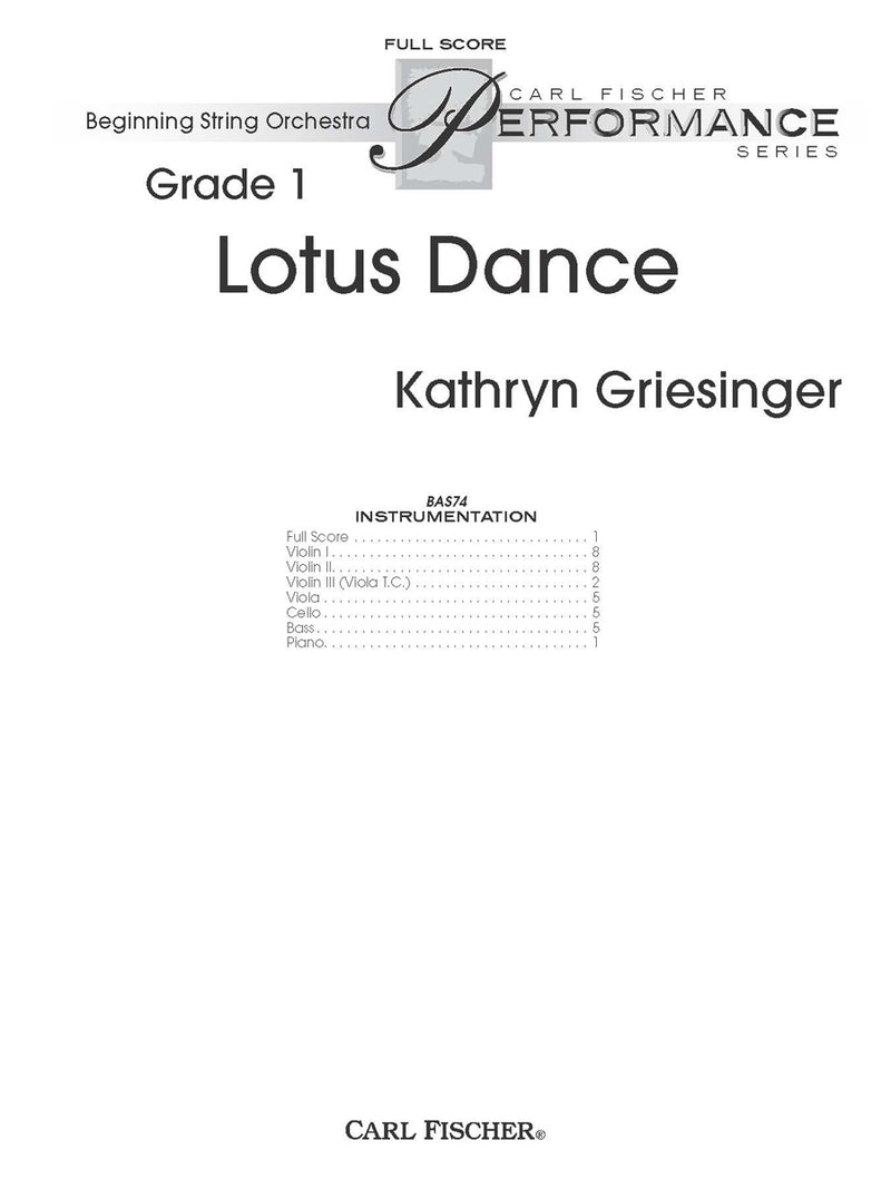 Lotus Dance (Score Only)