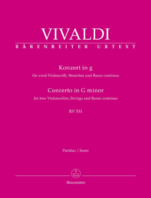 Konzert in g-Moll = Concerto in G minor, RV 531 (Score)