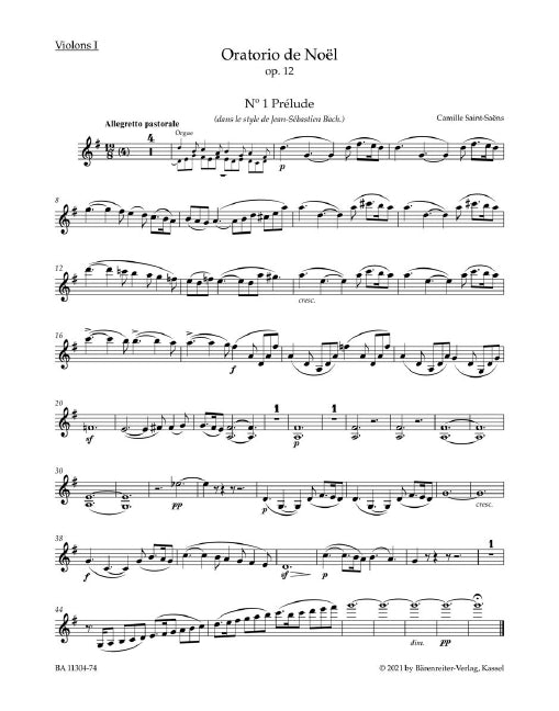 Oratorio de Noël op. 12 (Violin 1 part)