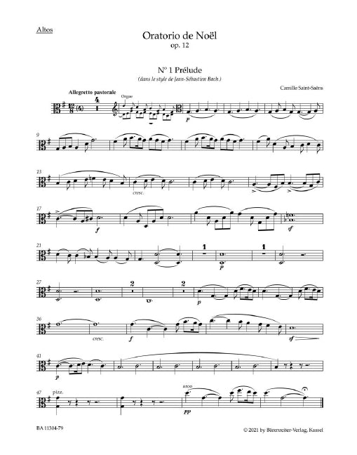 Oratorio de Noël op. 12 (Viola part)