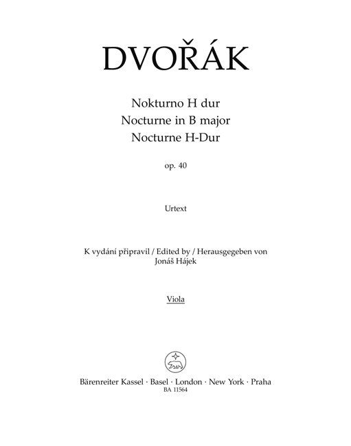 Nocturne in B major op. 40 (Viola part)