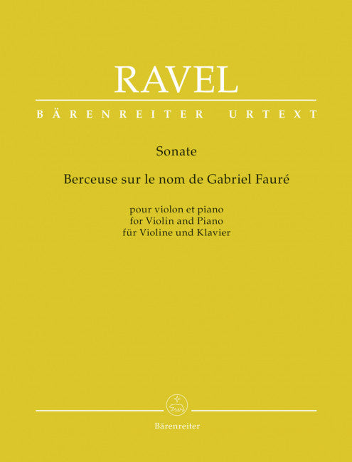 Sonate / Berceuse sur le nom de Fauré