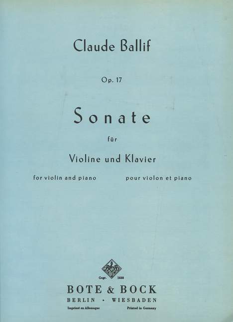 Sonate op. 17