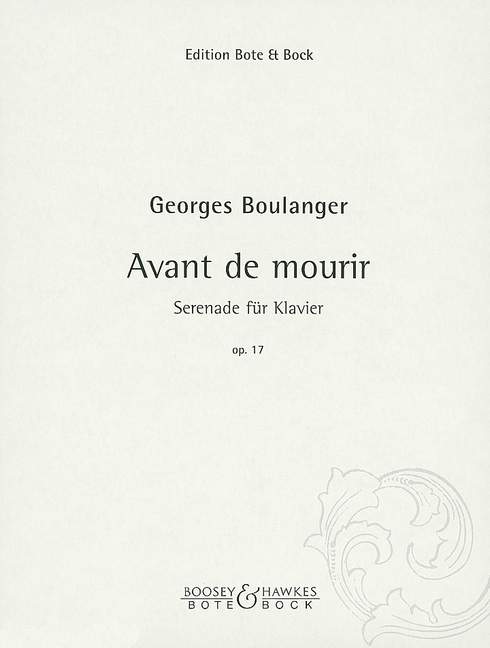 Avant de mourir op. 17 (piano)